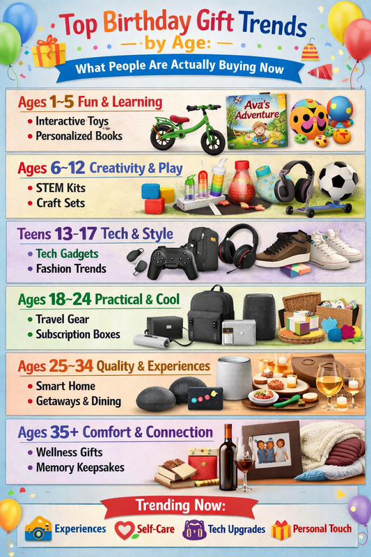 Top Birthday Gift Trends by Age: What People Are Actually Buying Now