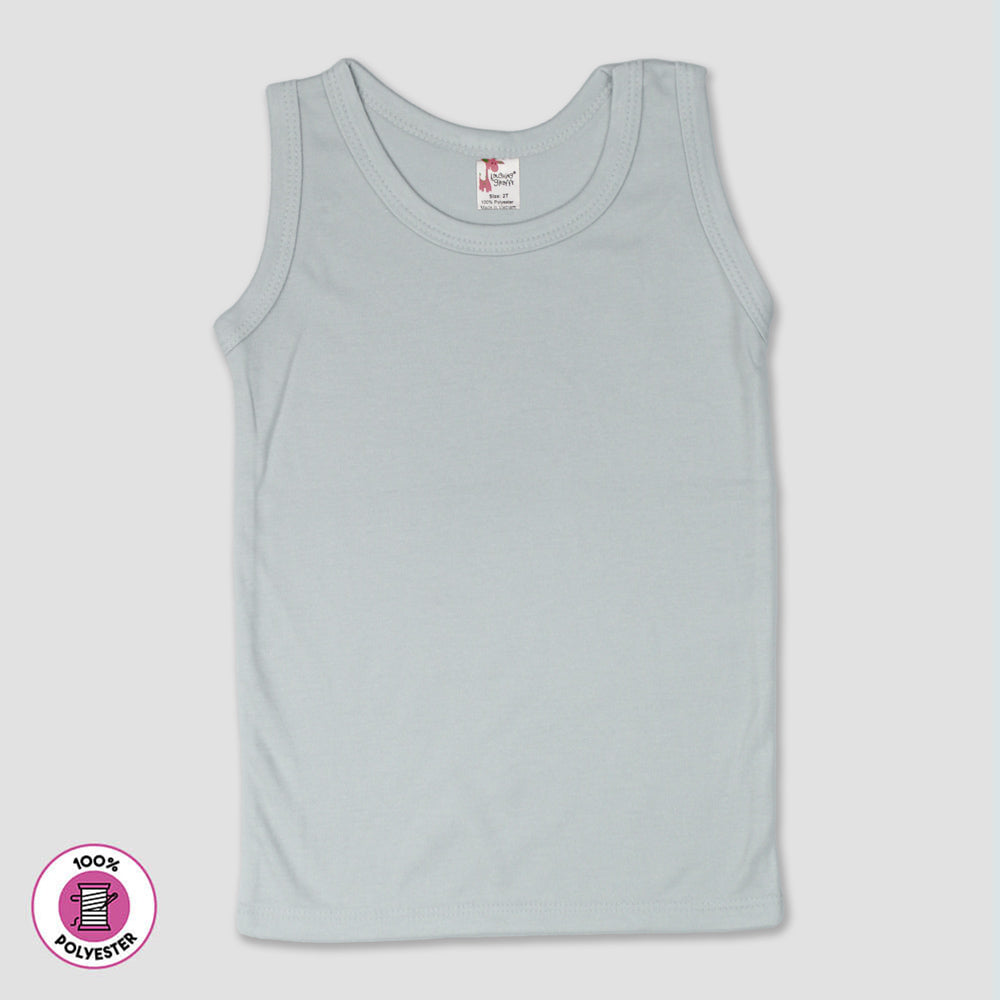 Toddler Tank Tops – 100% Polyester Silver Silver 5T