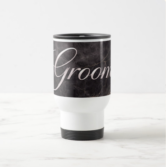 Elegant Black & Silver Design Travel Tumbler