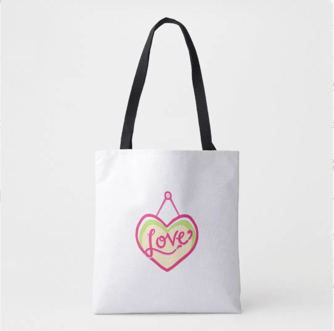 Love Tote Bag- Stylish Everyday Canvas Bag