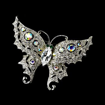 Glamour Floral Brooch – Silver Edition #1064