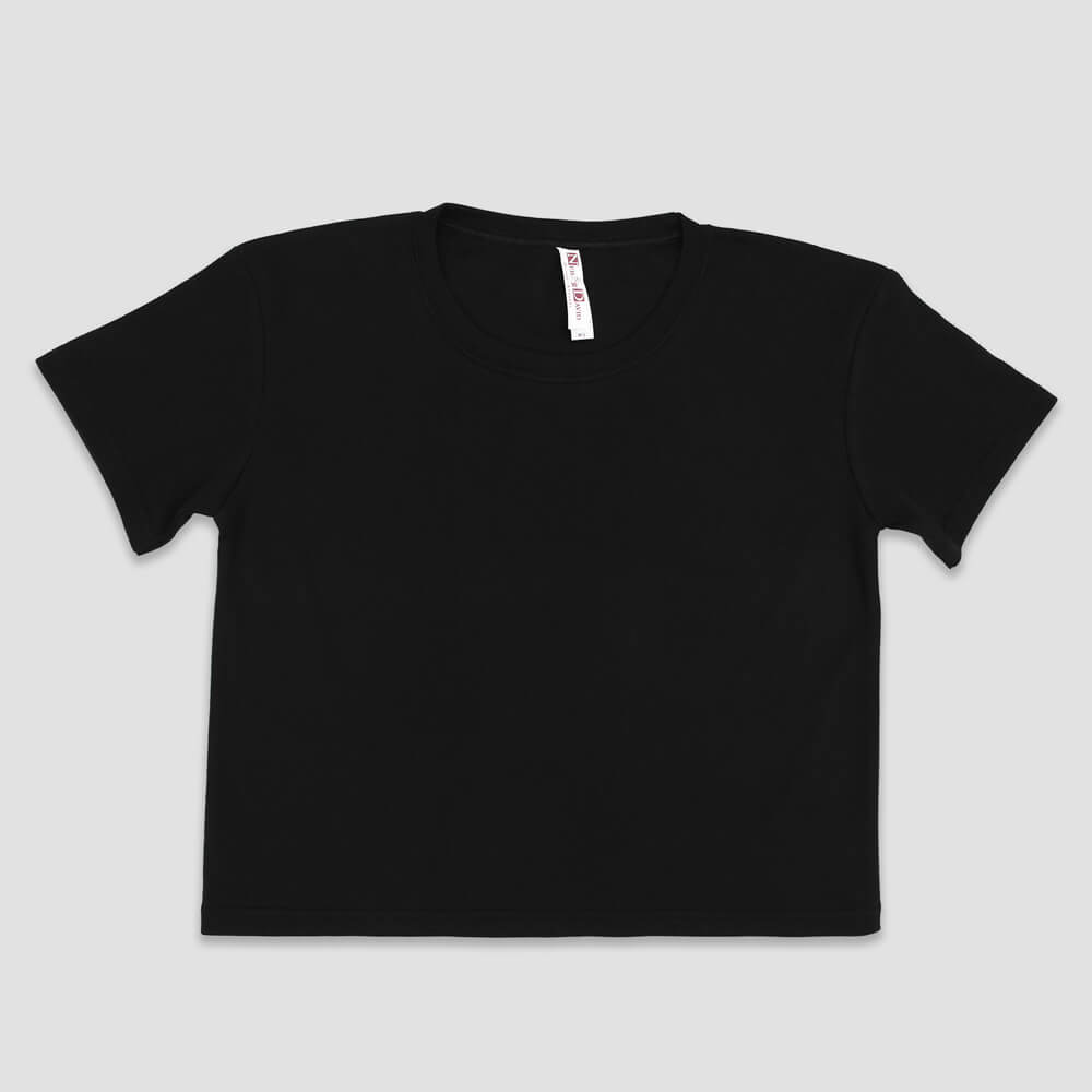 Women's Festival Crop Tops - Polyester-Cotton Blend - Neil & David Black Black XL