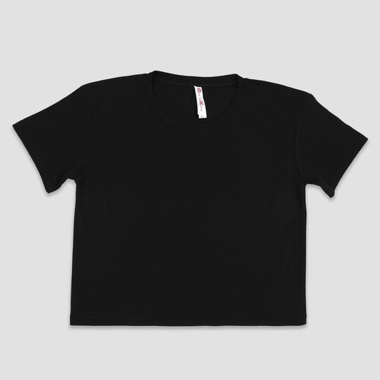 Women's Festival Crop Tops - Polyester-Cotton Blend - Neil & David Black Black XL