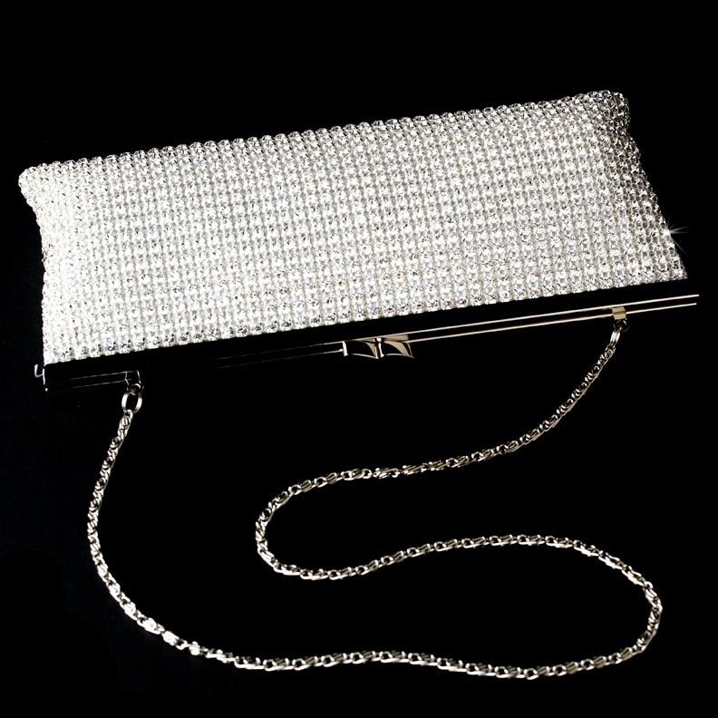 Elegant Crystal Rhinestone Mesh Evening Bag 265