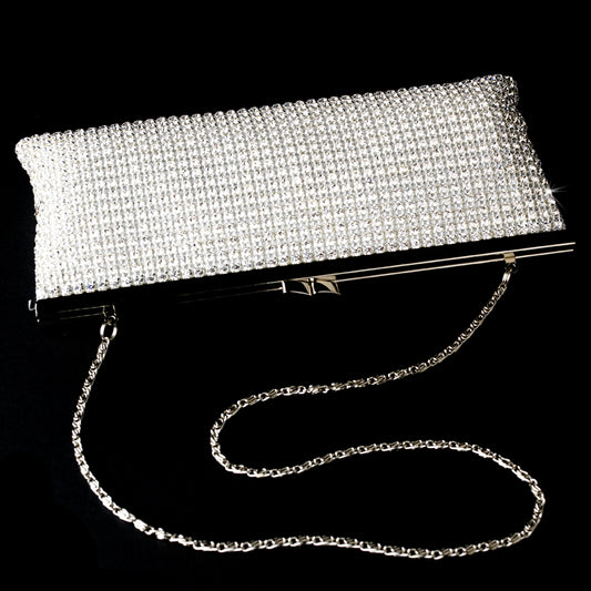 Elegant Crystal Rhinestone Mesh Evening Bag 265
