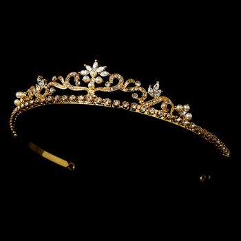 Timeless Royal Tiara – Gold & Ivory Edition #1354