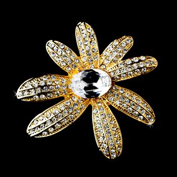 Opulent Rhinestone Piece – Gold Edition #0849