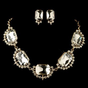 Radiant Rhinestone Hairpiece – Gold Edition #1124