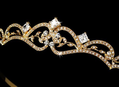Classic Quinceañera Tiara – Gold Edition #1283