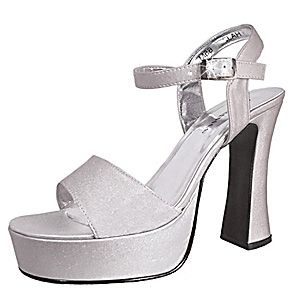 Luxe Satin Platforms – Silver& Black Edition #0804