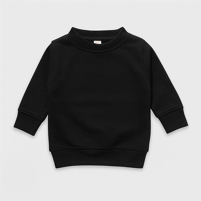 Baby Fleece Sweatshirts – Black – 100% Polyester Black 6-12M