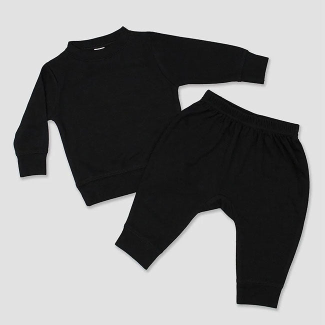 Baby Fleece Sweatsuits - Black - 100% Polyester Black 6-12M