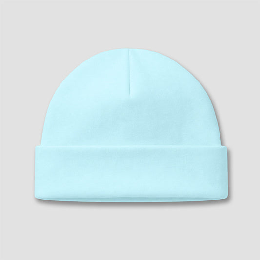 Baby Beanie Hat – Premium 100% Cotton Blue Blue 0-6M