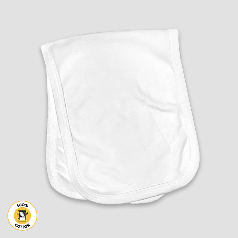 Baby Burp Cloth – White 1-Ply - Premium 100% Cotton White One Size