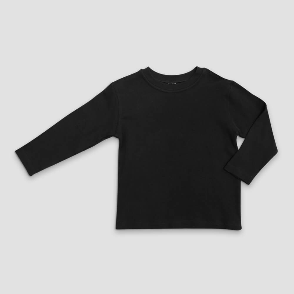 Baby Long Sleeve Crew Neck T-Shirts – Premium 100% Cotton White additional image 1