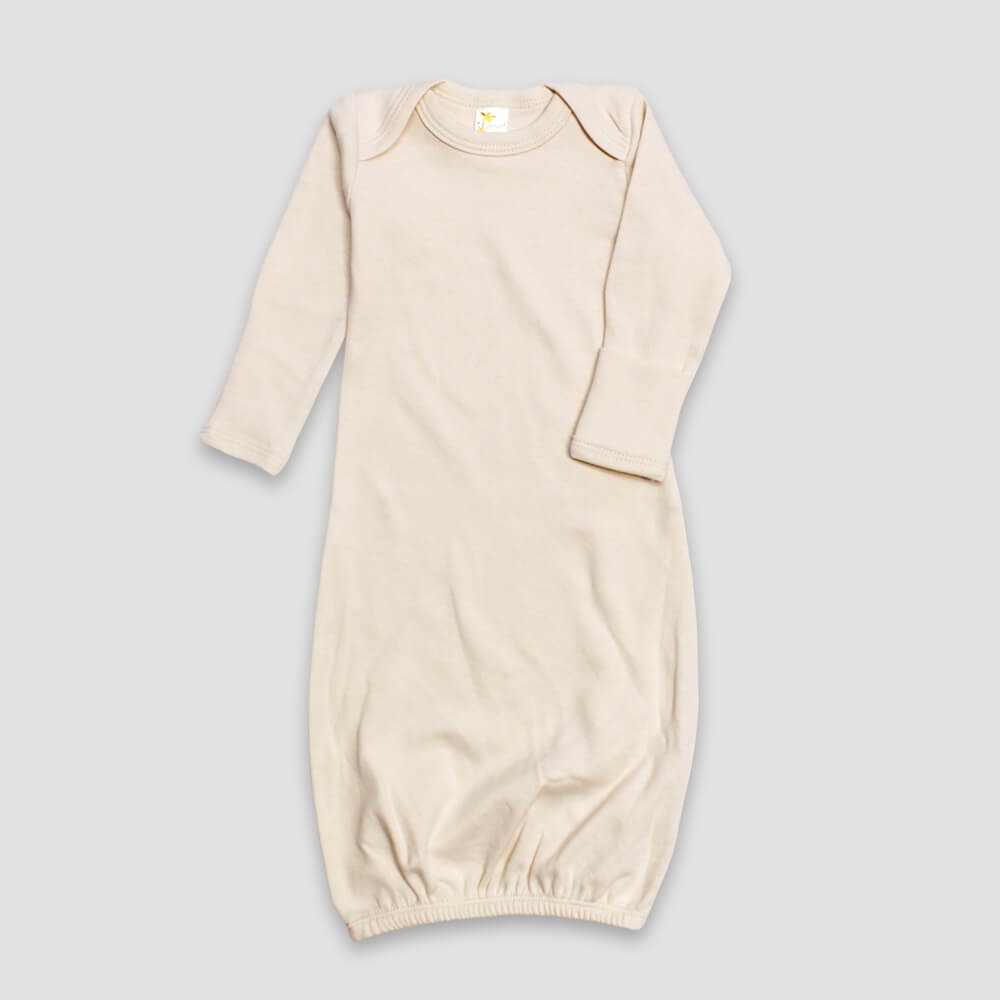 Baby Sleeping Gown With Fold Over Mittens – Premium 100% Cotton Blue additional image 4