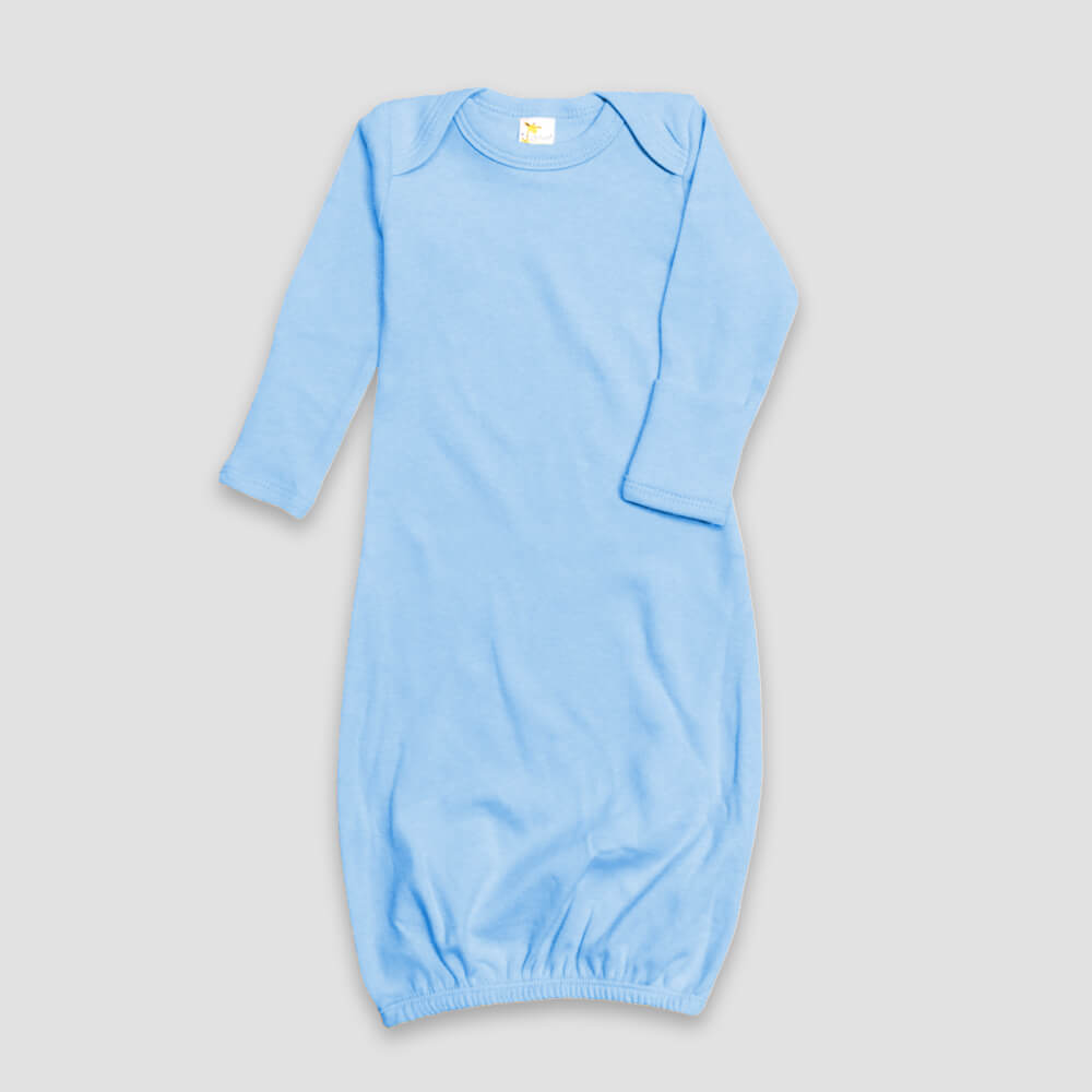 Baby Sleeping Gown With Fold Over Mittens – Premium 100% Cotton Navy additional image 1