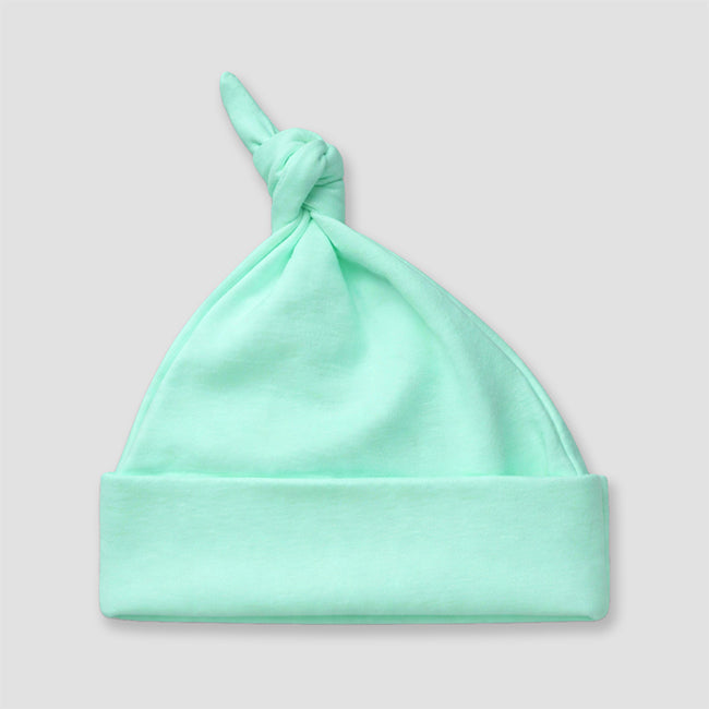 Baby Knotted Beanie Hats – Polyester Cotton Blend Pink additional image 2