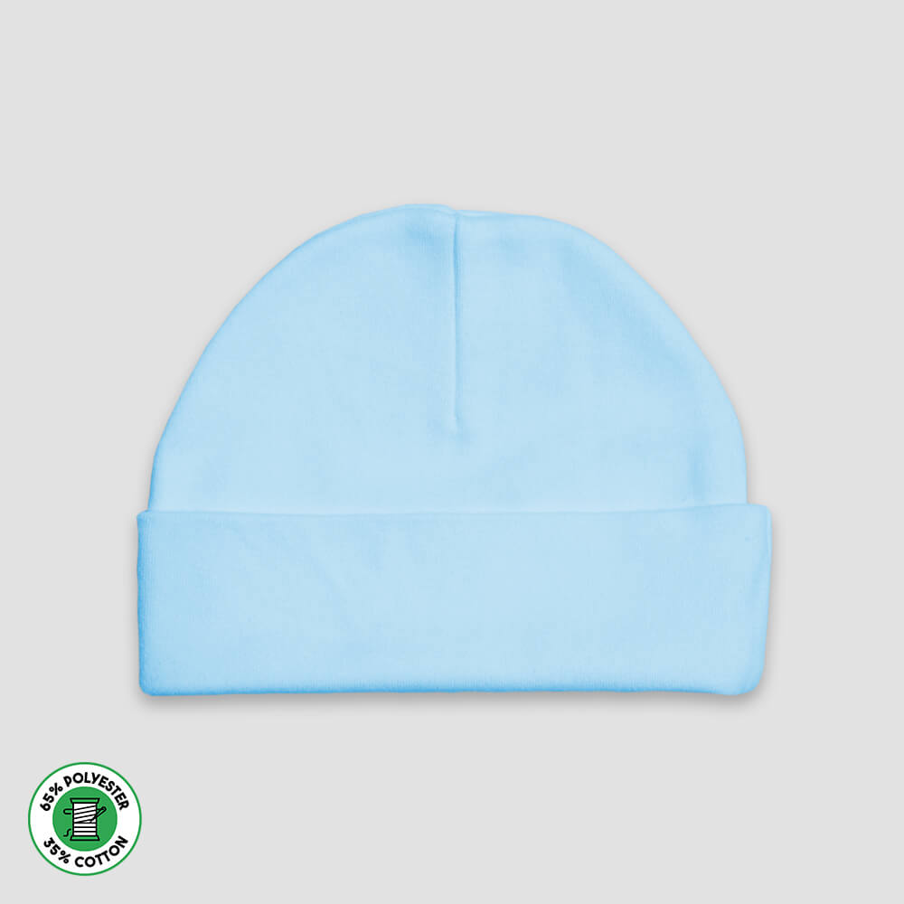 Baby Beanie Hats – Polyester Cotton Blend Yellow additional image 4