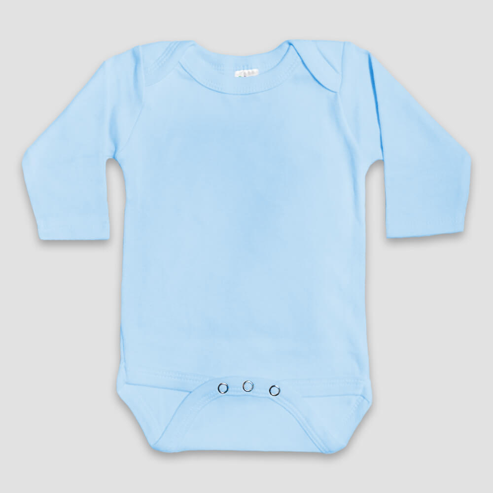 Baby Long Sleeve One-Piece Onesies – Polyester Cotton Blend White additional image 2