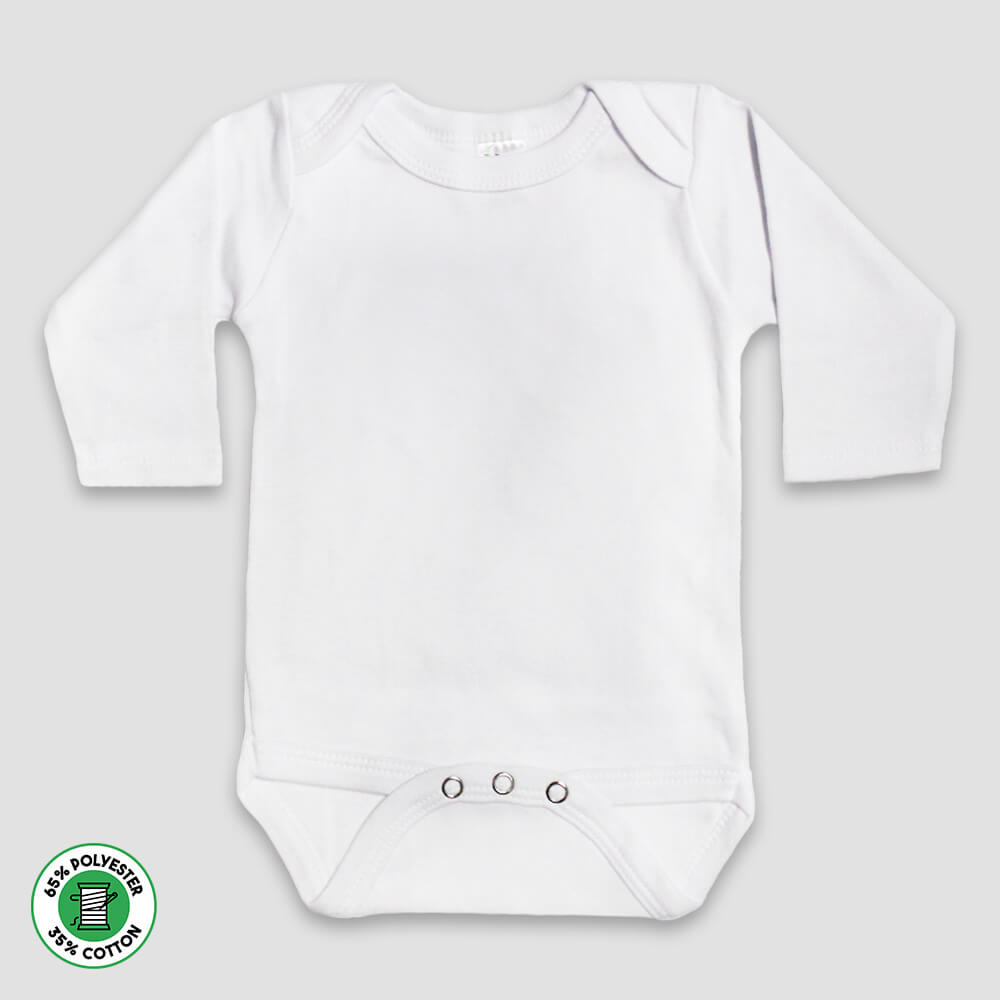 Baby Long Sleeve One-Piece Onesies – Polyester Cotton Blend Blue additional image 4