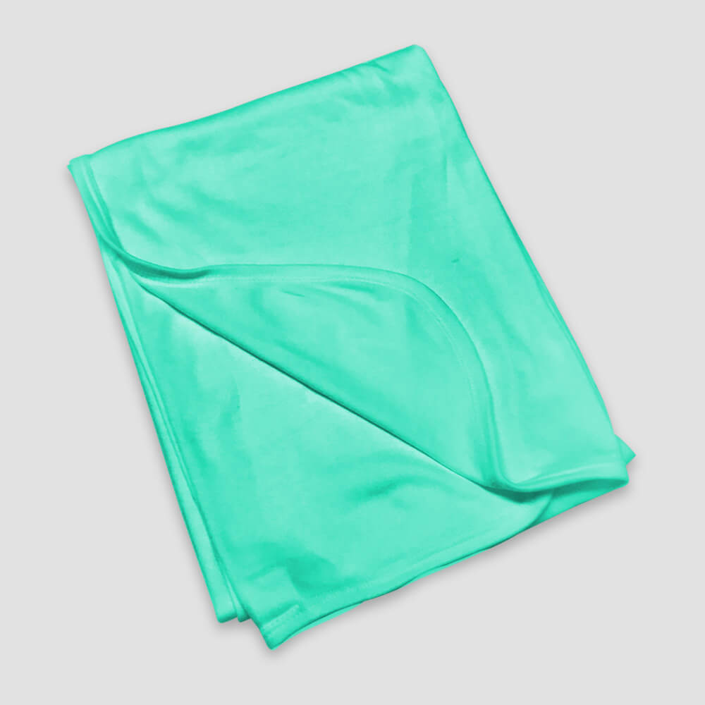 Baby Receiving Blankets - Poly-Cotton Blend Blue additional image 3
