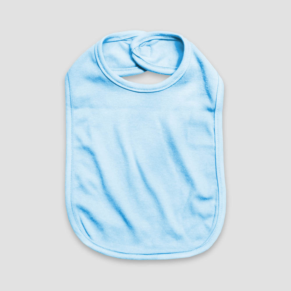Baby Bibs With Velcro Closure – 2 Ply – Polyester Cotton Blend White additional image 3