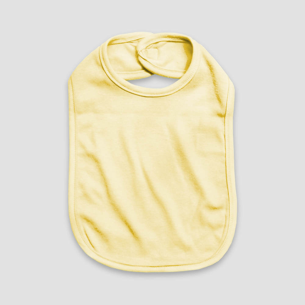 Baby Bibs With Velcro Closure – 2 Ply – Polyester Cotton Blend White additional image 2