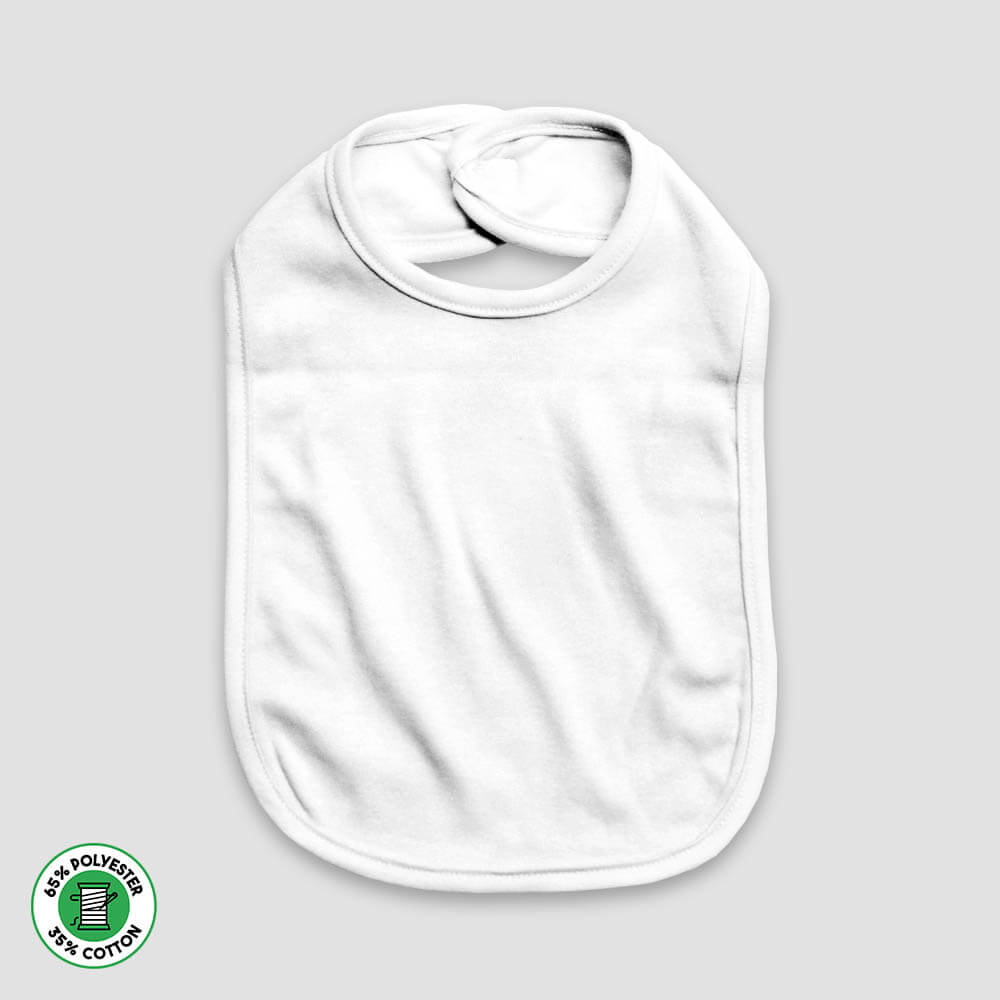 Baby Bibs With Velcro Closure – 2 Ply – Polyester Cotton Blend Blue additional image 1