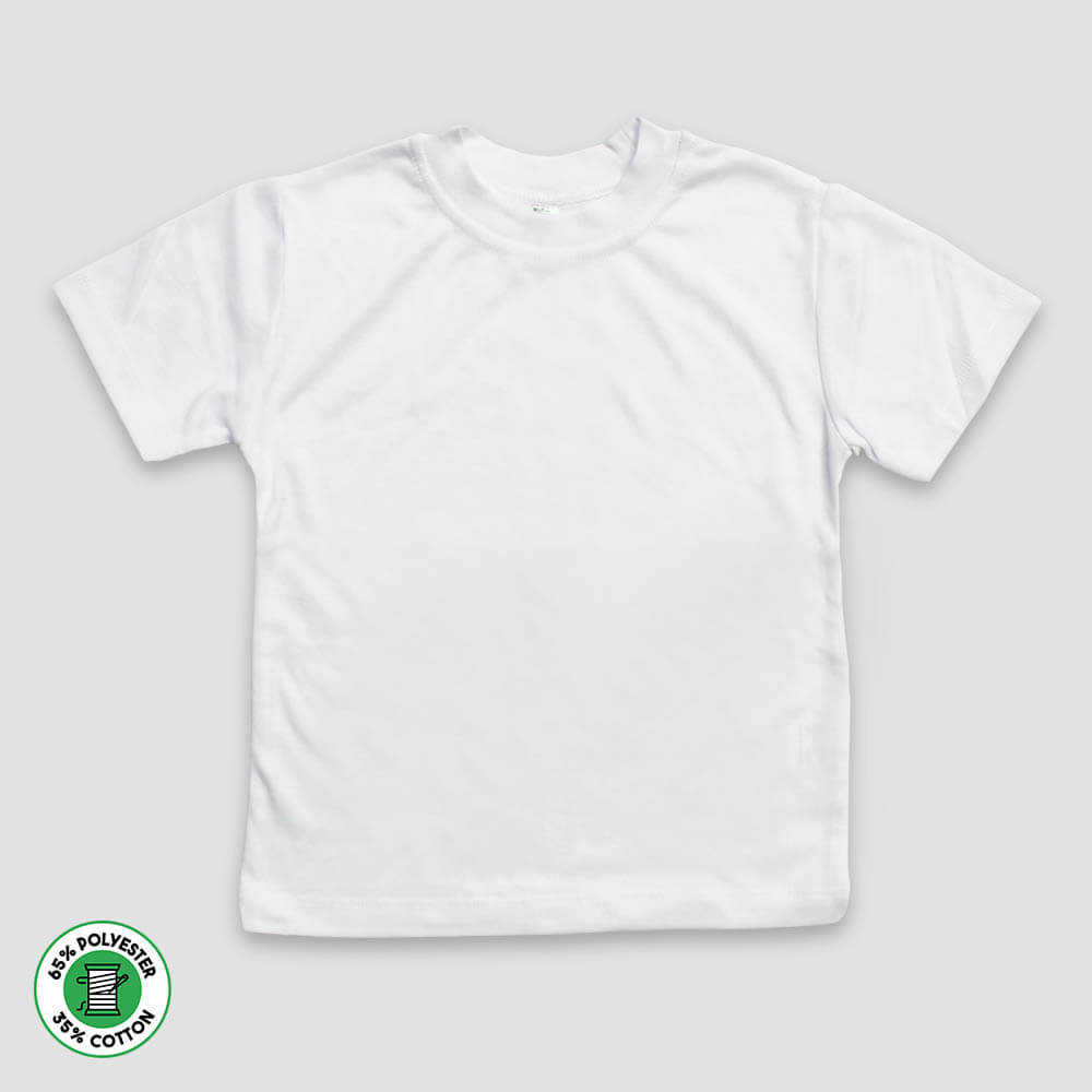 Youth Crew Neck T-Shirts - 65% Polyester 35% Cotton Blend Black additional image 1
