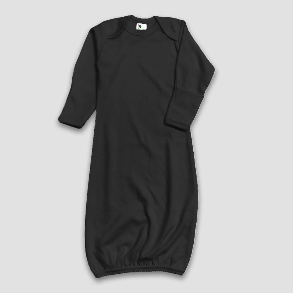 Baby Sleep Gowns With Mittens – Polyester Cotton Blend Black Black 0-3M