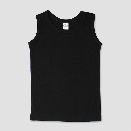 Toddler Tank Tops – Black – PolyCotton Blend Black 5T