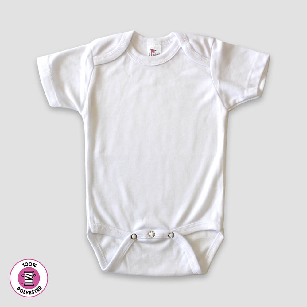 Baby Short Sleeve One-Piece Onesies - 100% Polyester Silver additional image 2