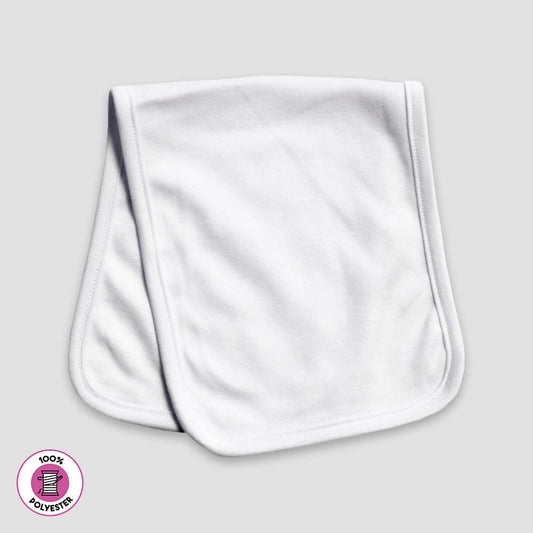 Baby Burp Cloth- 2 Ply White- 100% Polyester White One Size