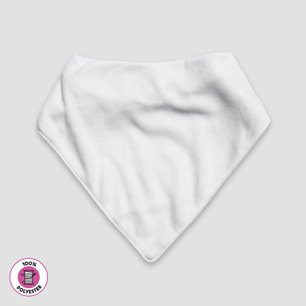 Baby Bandana Bibs - White - 100% Polyester White One Size