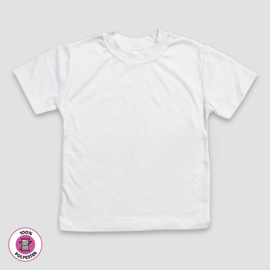 Toddler Short Sleeve T-Shirts – 100% Polyester White White 5T
