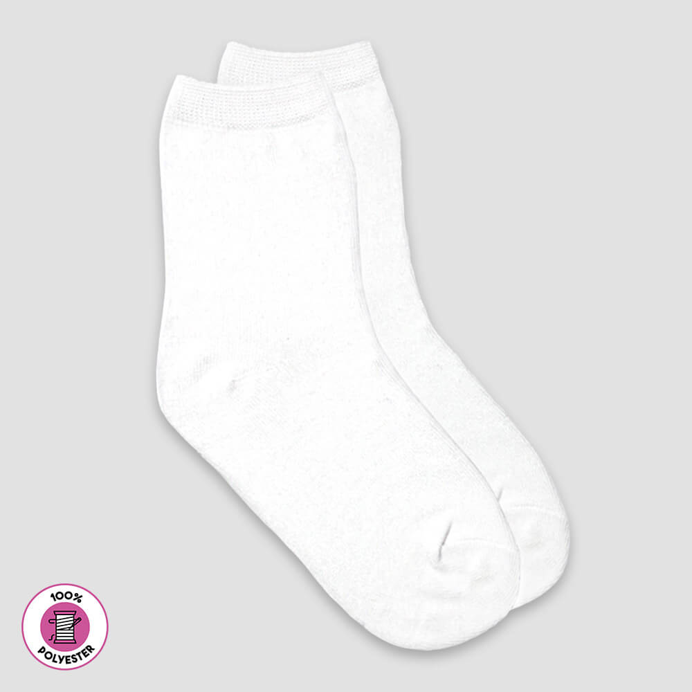 Kids Socks – 100% Polyester White 8-10 Years