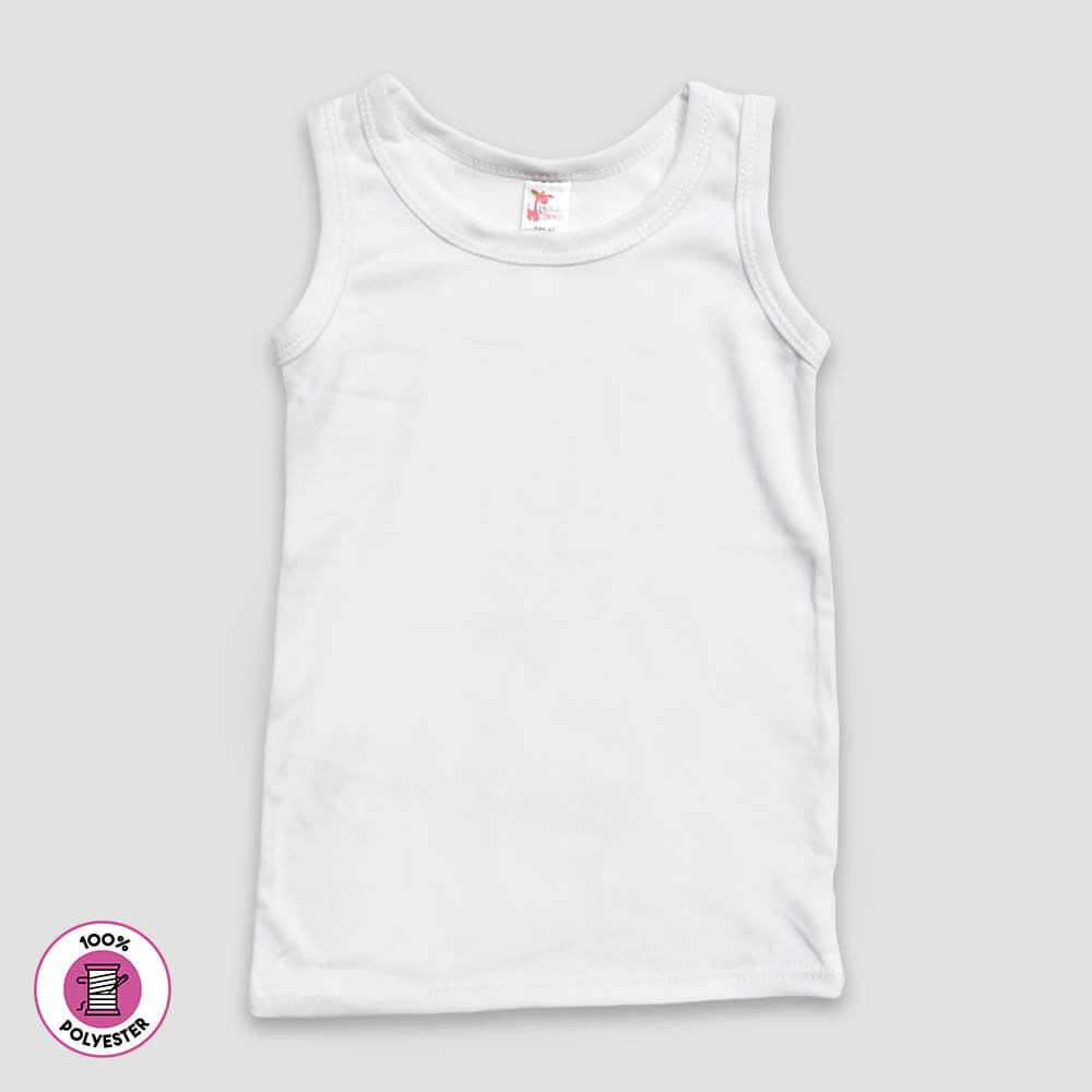 Toddler Tank Tops – 100% Polyester Silver additional image 1