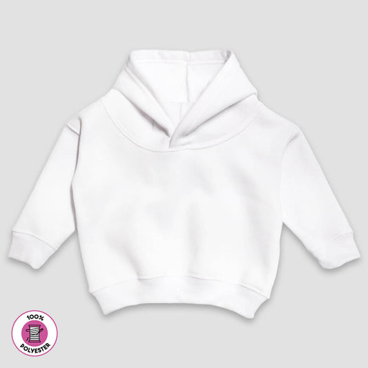 Baby Sweatshirt Hoodies – Fleece – 100% Polyester White 6-12M