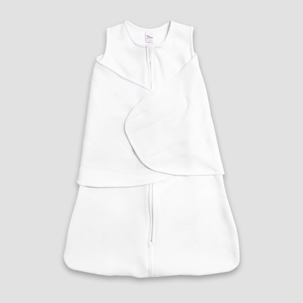 Baby Swaddle Sleep Sack 100% Polyester Fleece White White 0-6M