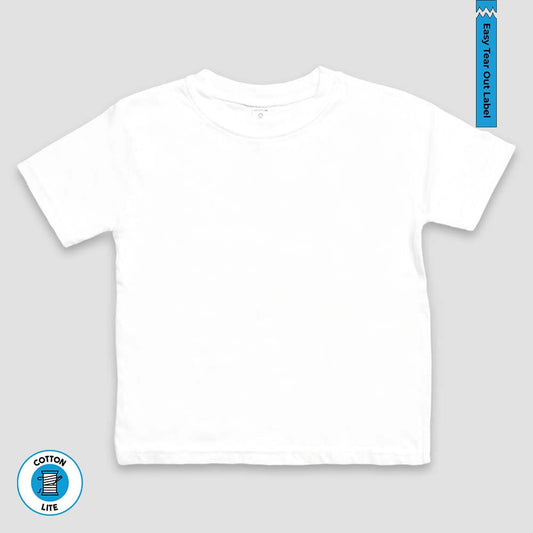 Toddler Short Sleeve T-Shirts – White – 100% Cotton White 5T