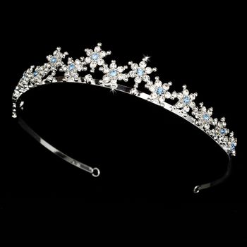 Timeless Royal Tiara – Light Blue Winter Snowflake Tiara Edition #1354