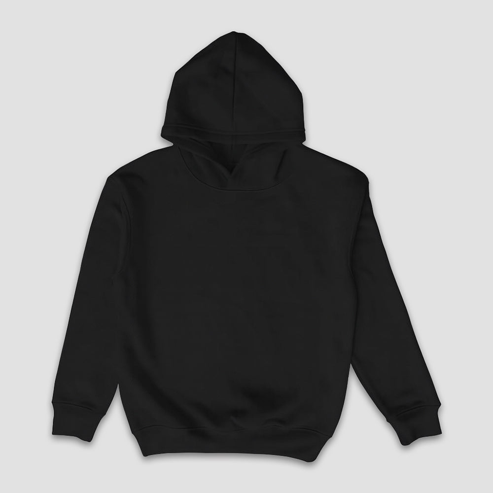 Adult Black Hoodie Fleece Sweatshirts - 100% Polyester Black XL