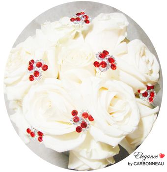 Ruby Radiance Swirl Bouquet Accent