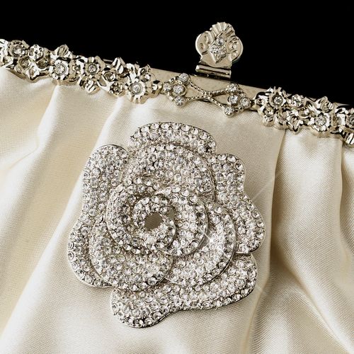 Couture Beaded Evening Bag – Silver Edition #0325