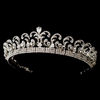 Couture Rhinestone Tiara – Silver Edition #1019