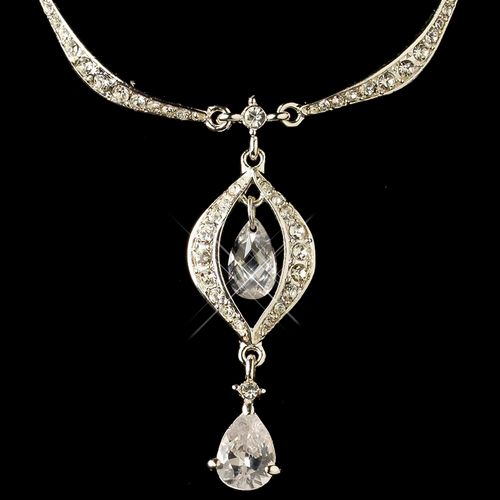 Ethereal Crystal Detail – Silver Clear Teardrop Edition #1337