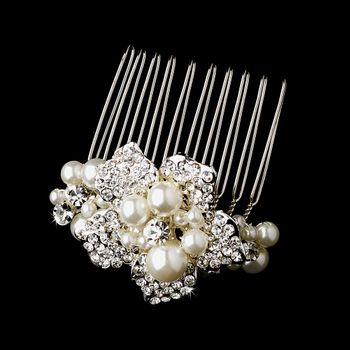 Couture Rhinestone Comb – Silver Edition #0934
