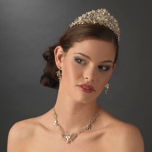 Radiant Rhinestone Tiara – Champagne Edition #0801
