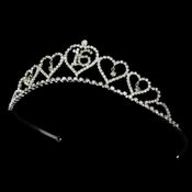 Sweet 16 Silver Plated Tiara Covered In Sparkling Rhinestones 460 35